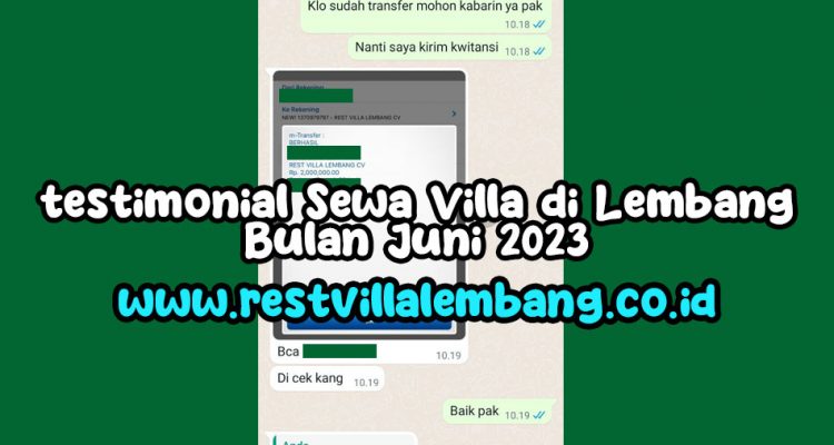 rest villa lembang juni 2023 booking